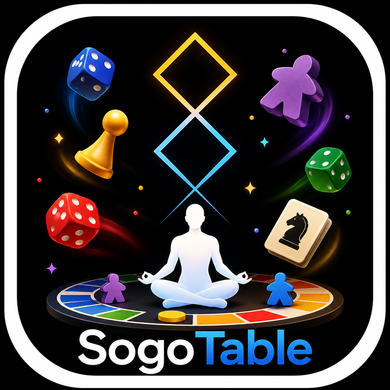 SogoTable game pieces around a table